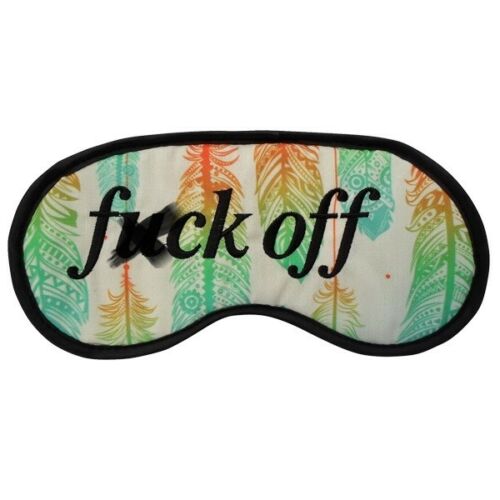 Novelty F**k Off Leaf Eye Mask Blindfold Eyemask Travel Sleep Aid Adult Xmas