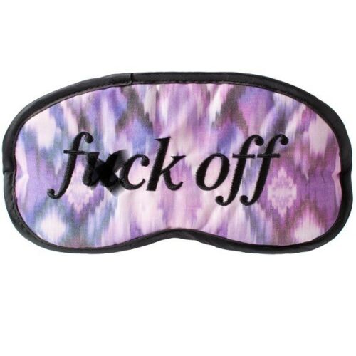 Novelty F**k Off Purple Eye Mask Blindfold Eyemask Travel Sleep Aid Adult Xmas