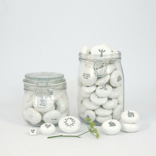 East of India Porcelain Pebbles Inspirational Sentiments Gift