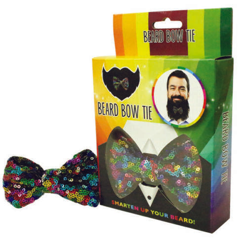 Beard Bow Tie Gents Fancy Dress Xmas Party Secret Santa Novelty Present Gift