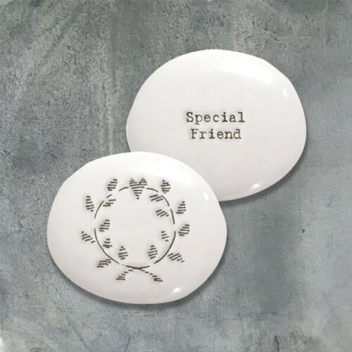 East of India Porcelain Pebbles Inspirational Sentiments Gift